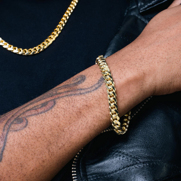 9mm Miami Cuban Bracelet (Gold)