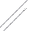 Silver chain necklace on a white background