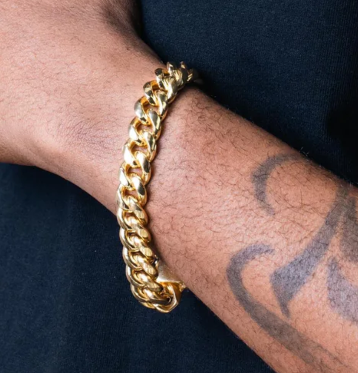 Miami Cuban Bracelet (Gold) 13mm