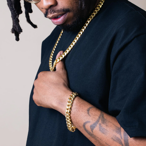 13mm Miami Cuban Set (Gold)