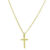 14k Gold-Plated Sterling Silver Cross Necklace | 16" + 2" Extension – Aventine Jewelry